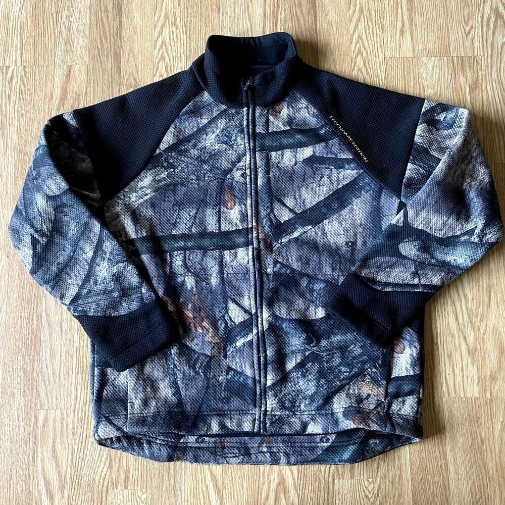 Legendary Whitetails Textured Full Zip Mossy Oak Camo Jacket Black Camo Large